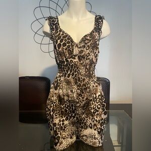 Leopard Print Sleeveless Jumpsuit